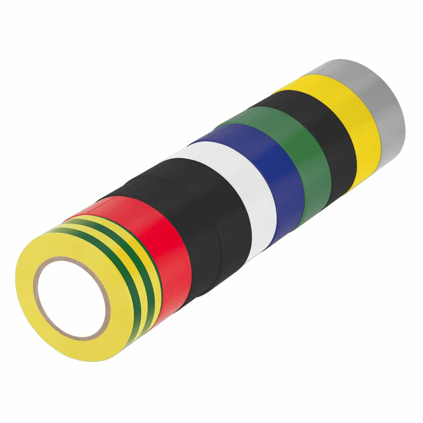 Conjunto 10 Rolos Fita Isoladora Multicor 19mm 9m 1