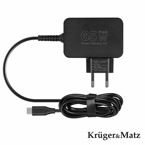 Alimentador Universal 65W PD USB-C c/ 7 Fichas KRUGERMATZ