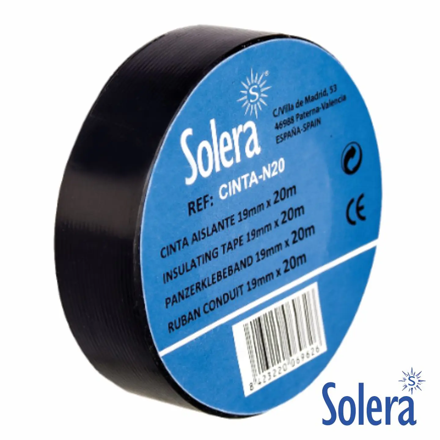 Fita Isoladora Preta 19mm 10m SOLERA 1