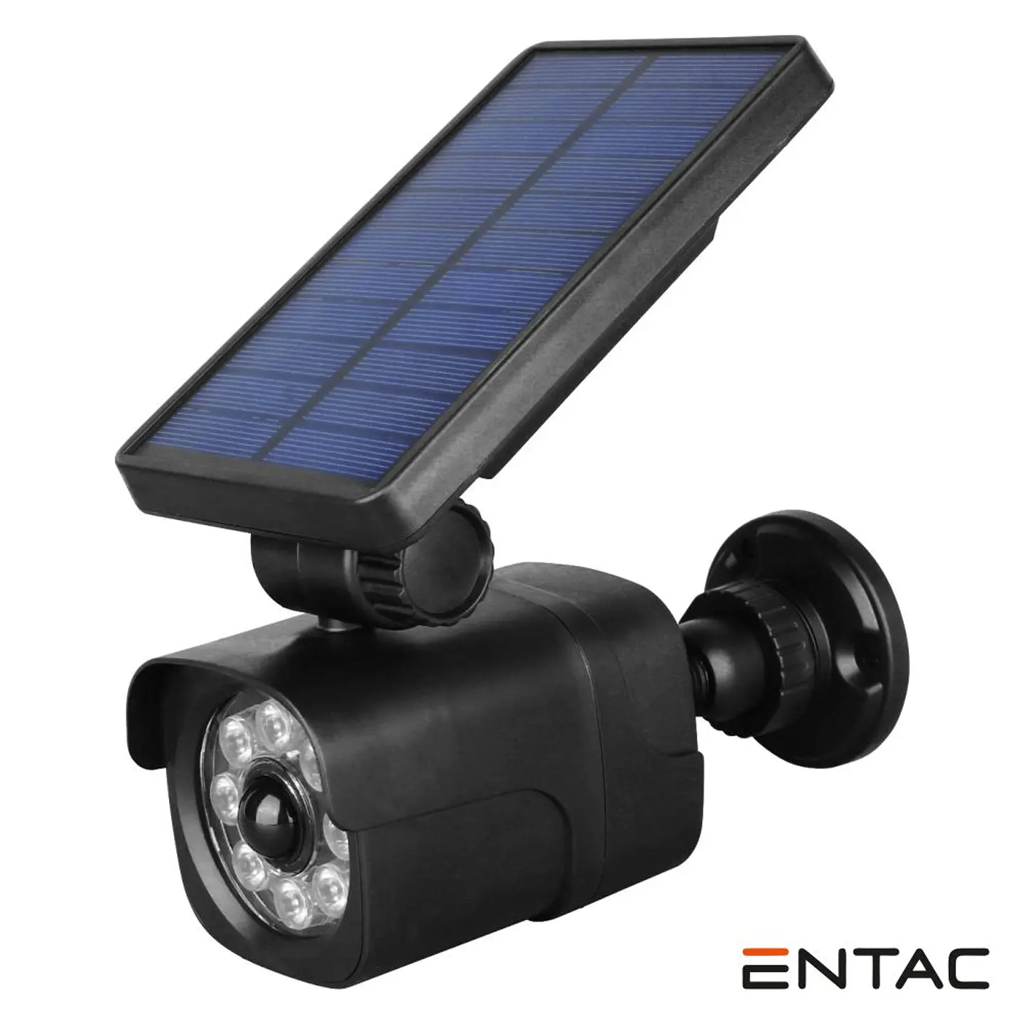 Lâmpada Exterior Solar 4W C/ Sensor PIR E Câmara Falsa ENTAC 1