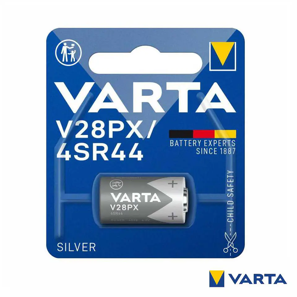 Pilha Óxido Prata V28PX/4SR44 6.2V Blister VARTA 1