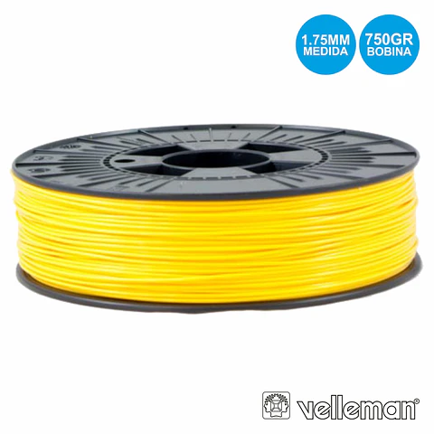 ROLO DE FILAMENTO P/ IMPRESSÃO 3D 1.75MM 750G AMARELO