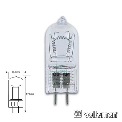 LÂMPADA GX6.35 300W 230V HALOGÉNEO VELLEMAN