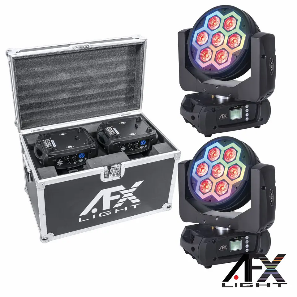 Mala Transporte DJ C/ 2 Moving Heads CLUB-KALEDO AFXLIGHT 1