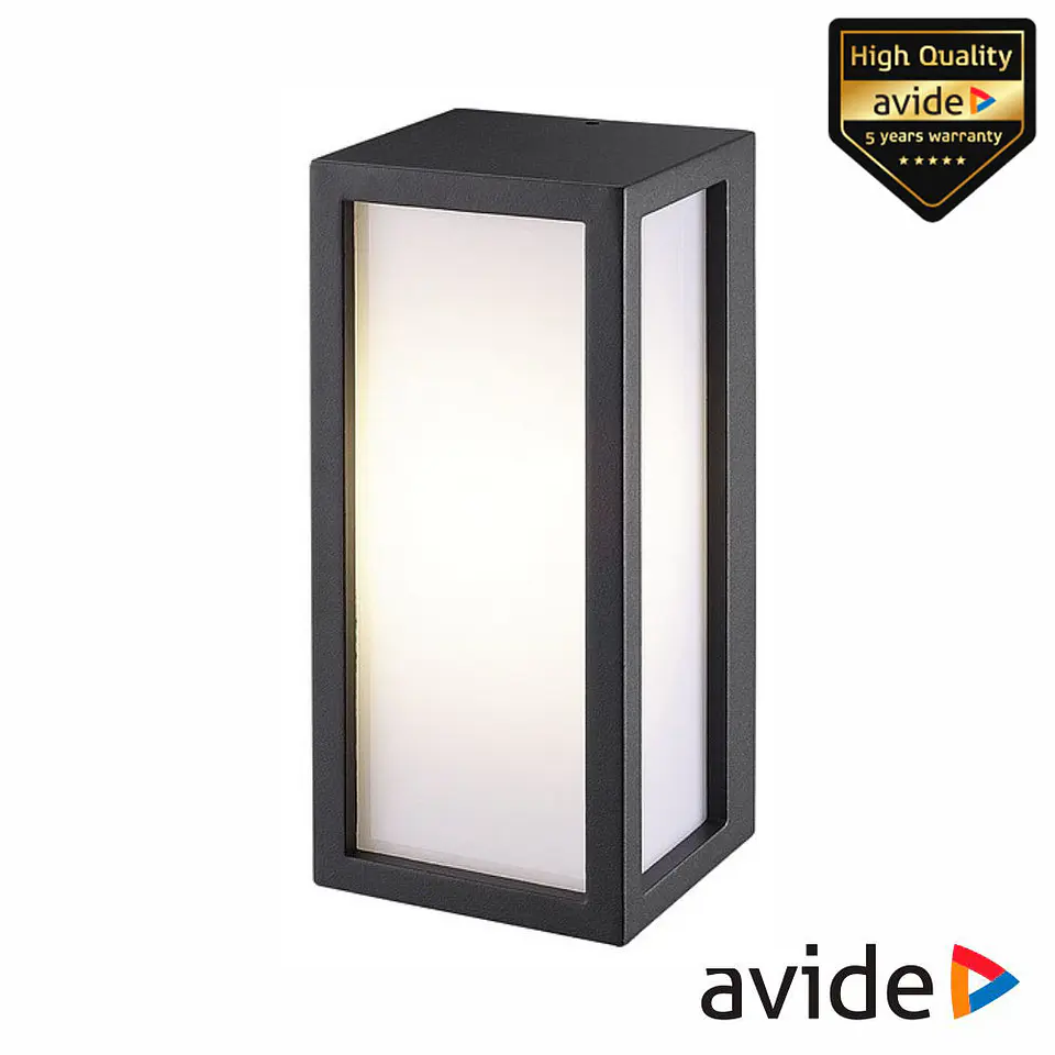 Candeeiro Parede 1xE27 Preto IP54 AVIDE 1