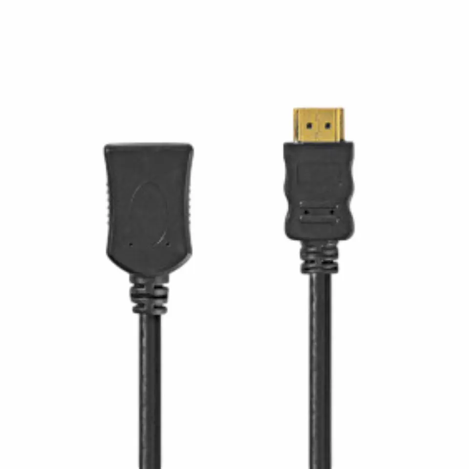 Cabo HDMI Dourado Macho / Fêmea 2.0 4K Preto 3M 1