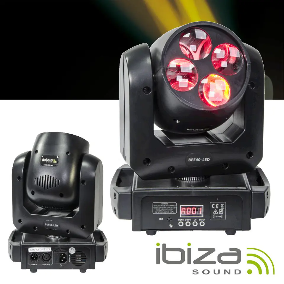 Moving Head Mini 4 LEDS 10W DMX IBIZA 1