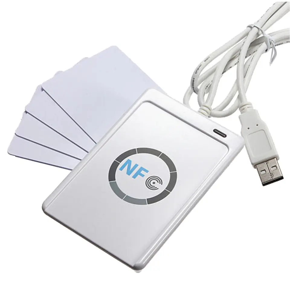 LEITOR E PROGRAMADOR NFC POR USB C/ 4 CARTÕES RFID + SDK 1
