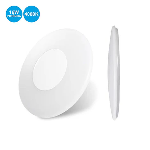 PAINEL LED REDONDO APLIQUE 16W 29CM 4000K