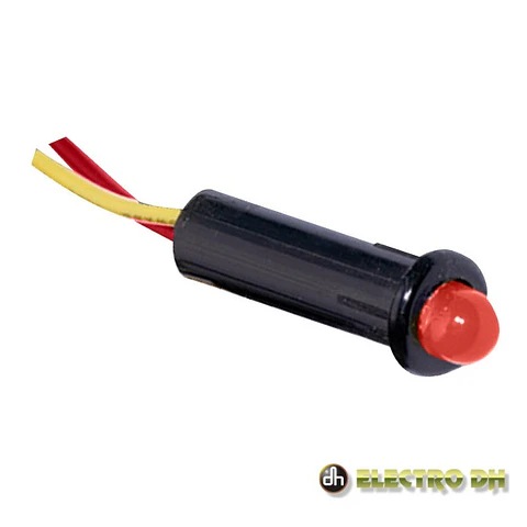LED PILOTO ALTO BRILHO VERMELHO 5MM 12V EDH