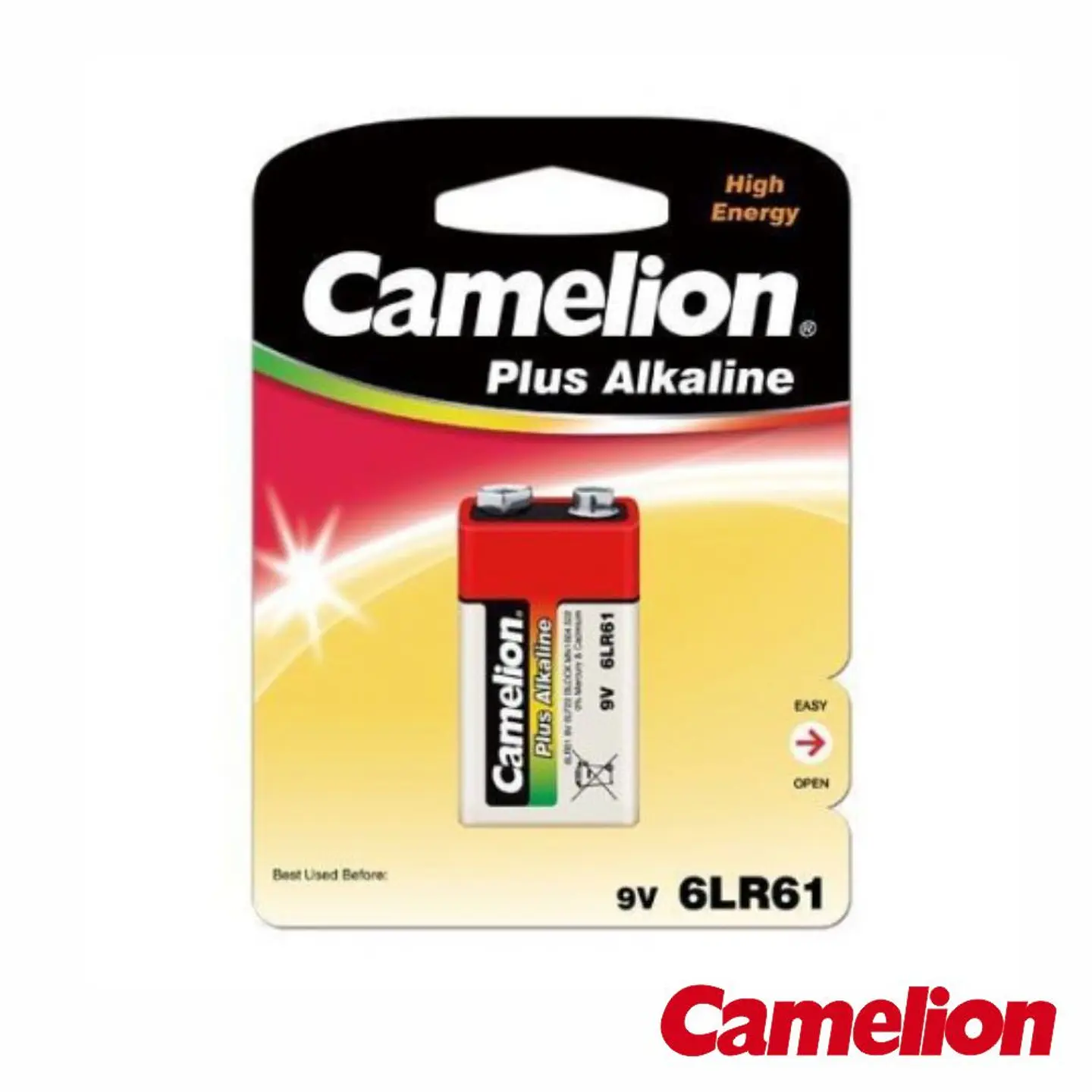 Pilha Plus Alcalina 9V/6LR61 700mA 1x Blister CAMELION 1