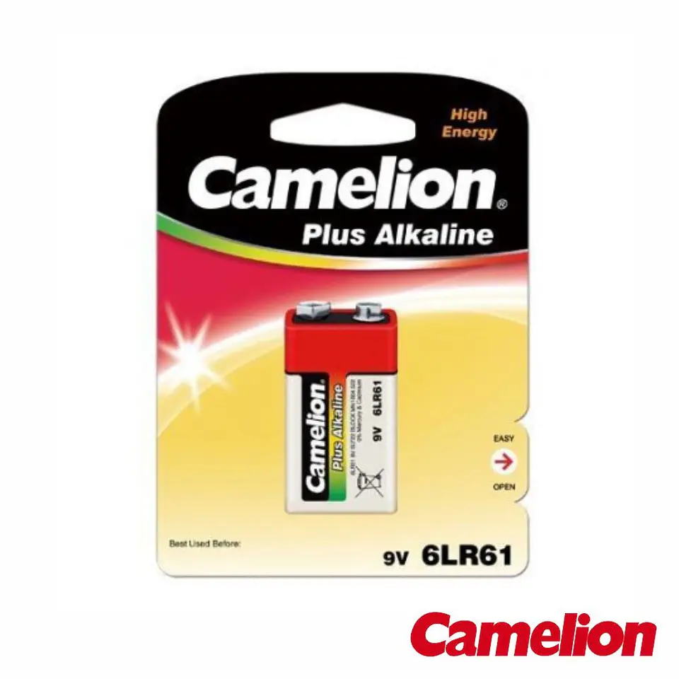 Pilha Plus Alcalina 9V/6LR61 700mA 1x Blister CAMELION 1