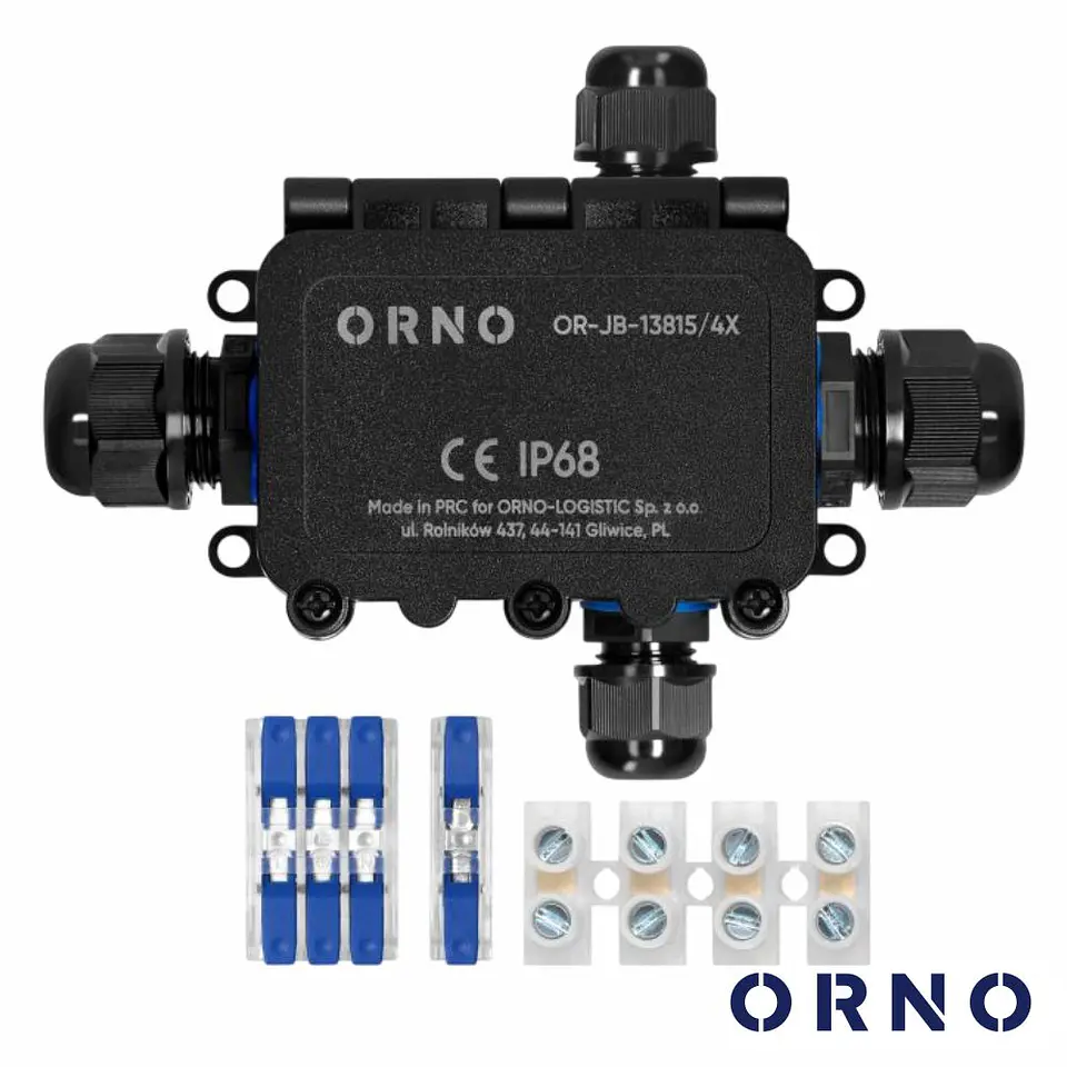 Caixa De Derivação Estanque 4 Vias IP68 IK09 ORNO 1