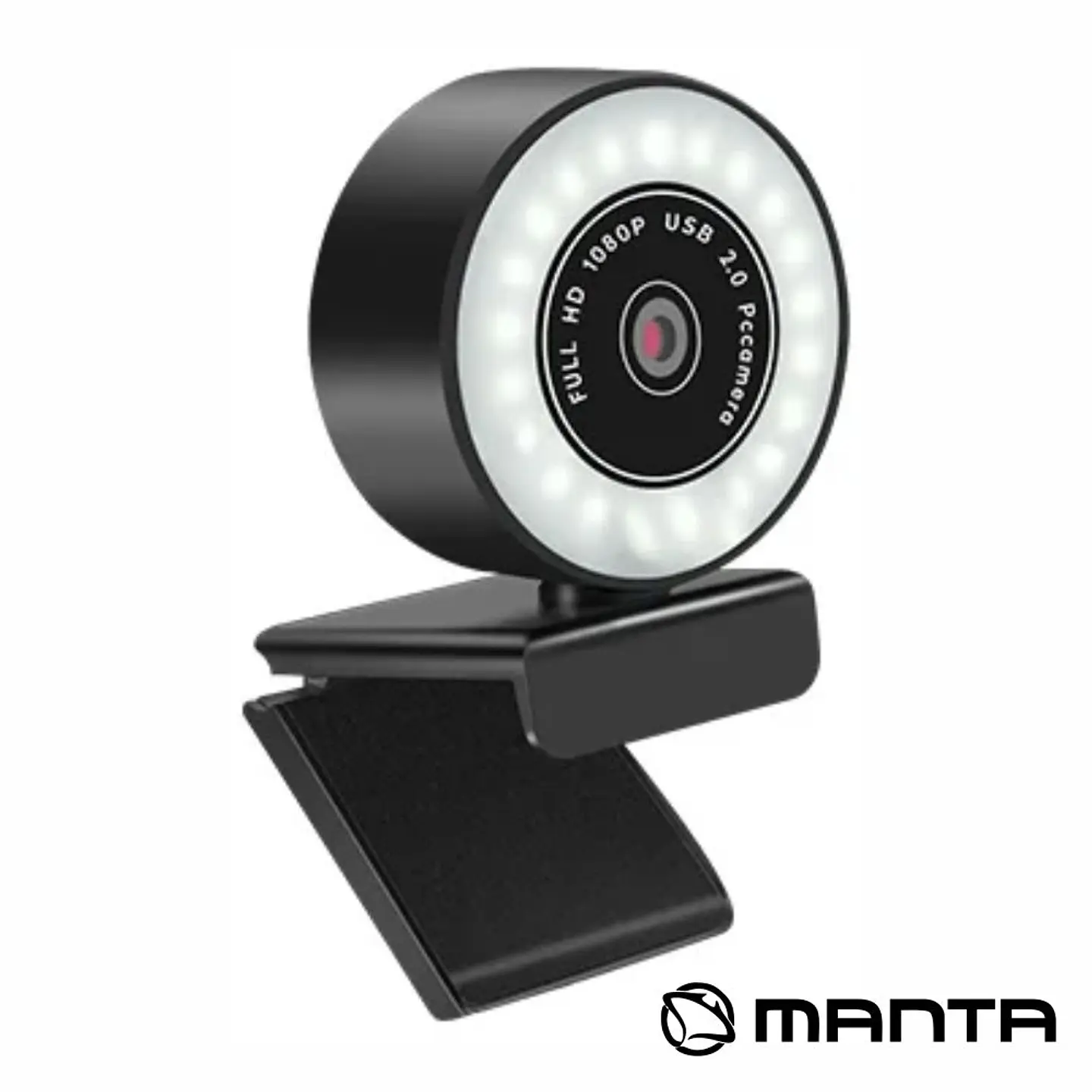 Webcam 1920x1080 C/ Microfone E Luz LED MANTA 1