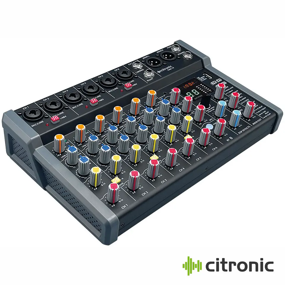 Mesa De Mistura 10 Canais DSP USB/BT CITRONIC 1