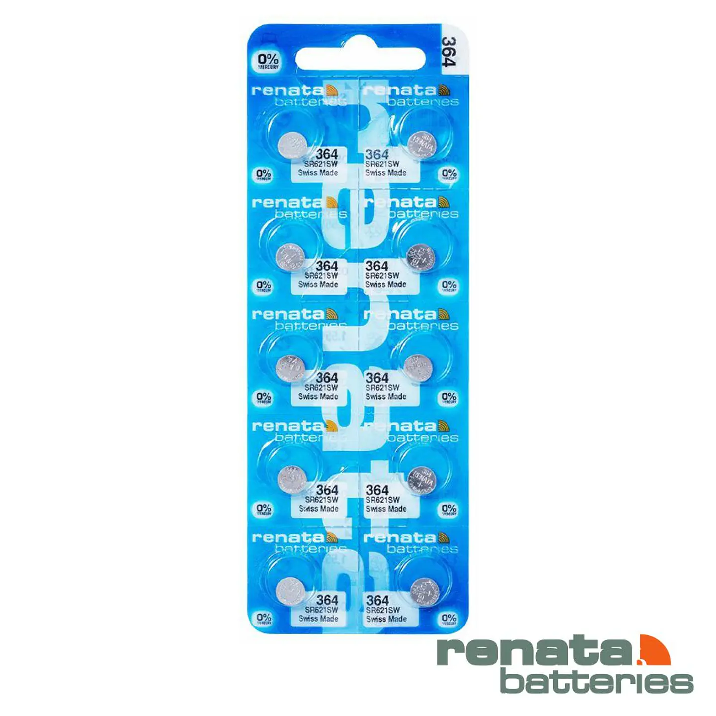 Pilha Alcalina Botão 364/SR621SW 1.5V Ag2O 10x RENATA 1
