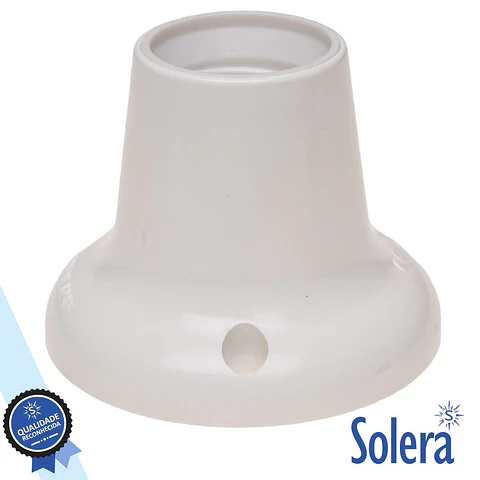 CASQUILHO P/ LÂMPADA E27 BRANCO SOLERA