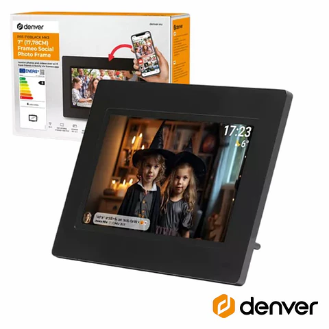 Moldura Digital FRAMEO 7" Preto DENVER