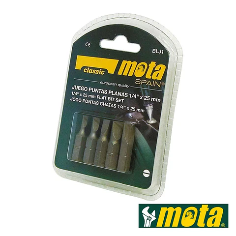 Conjunto de Bits 5x 1/4" 25mm MOTA