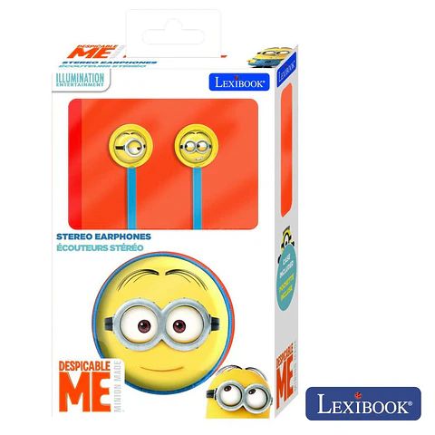 AUSCULTADORES C/ FIOS STEREO MIC MINIONS LEXIBOOK