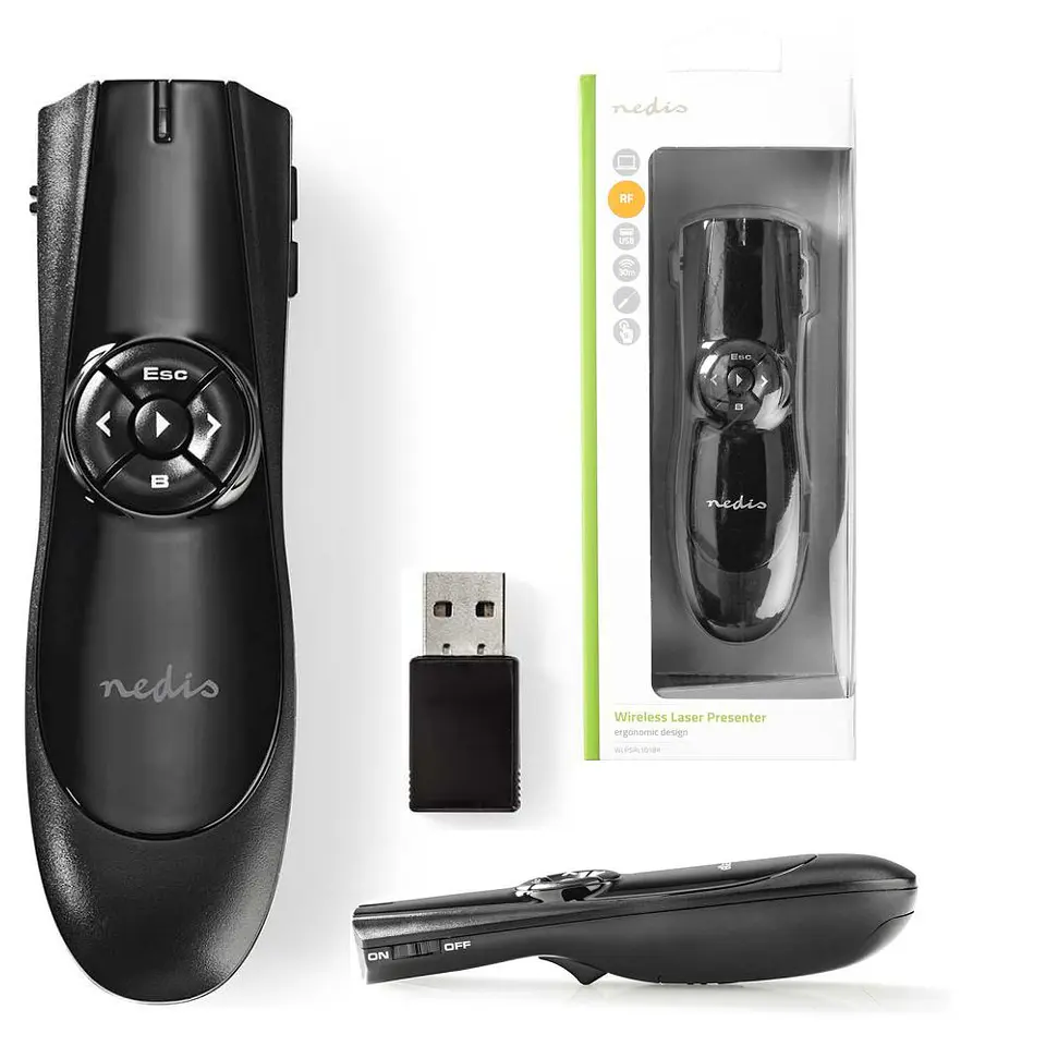 Ponteiro Laser Para Apresentações Wireless NEDIS 1