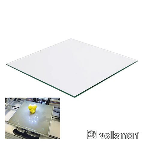 PAINEL VIDRO P/ IMPRESSORA 3D K8200 215x215x3MM VELLEMAN