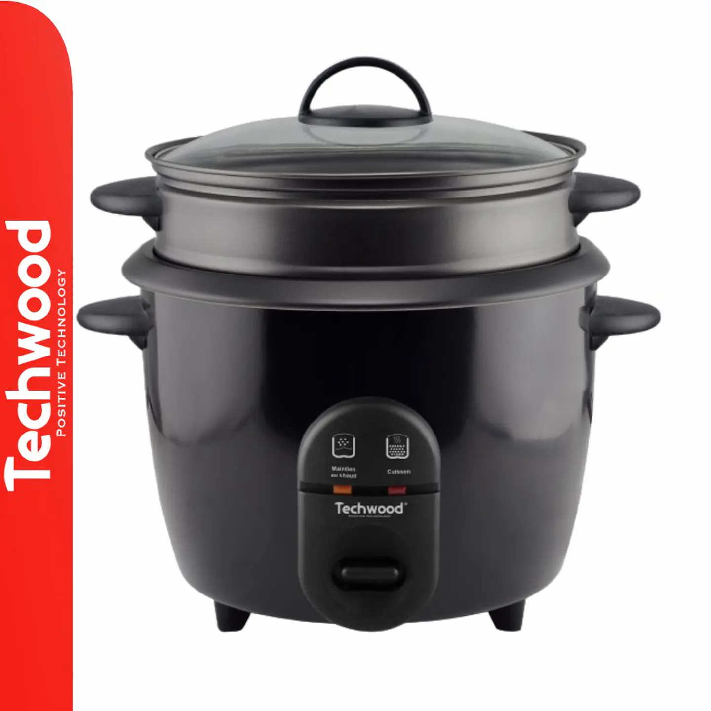 Panela Elétrica P/ Arroz 1,8L 700W Preto TECHWOOD 1
