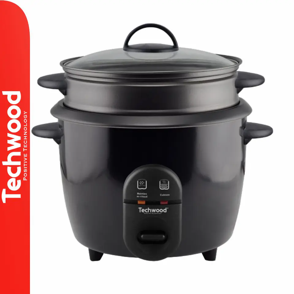 Panela Elétrica P/ Arroz 1,8L 700W Preto TECHWOOD 1