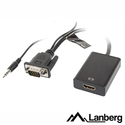 Cabo Adaptador VGA C/ Áudio p/ HDMI LANBERG