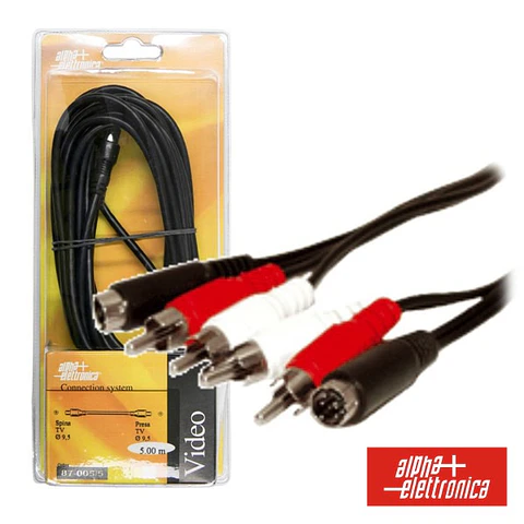 CABO 2-SVHS MACHO / 4-RCA ÁUDIO MACHO 1.5M BLISTER