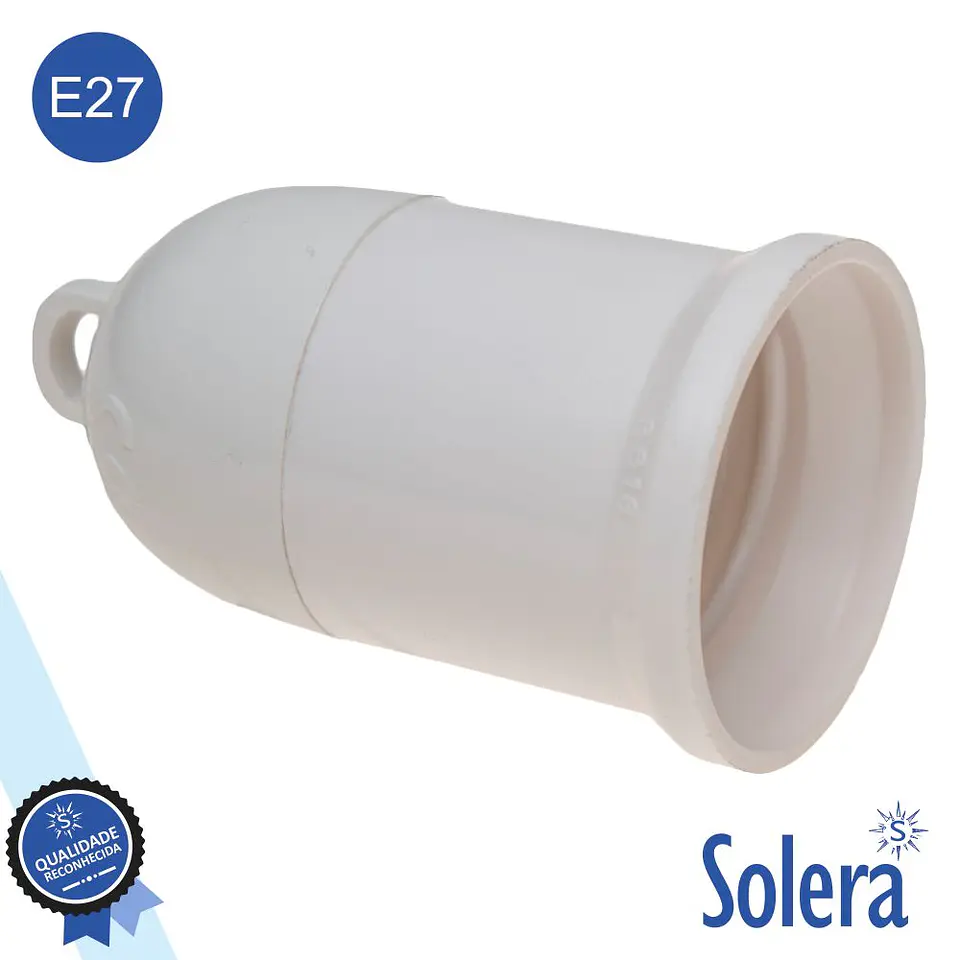 CASQUILHO P/ LÂMPADA E27 BRANCO SOLERA 1