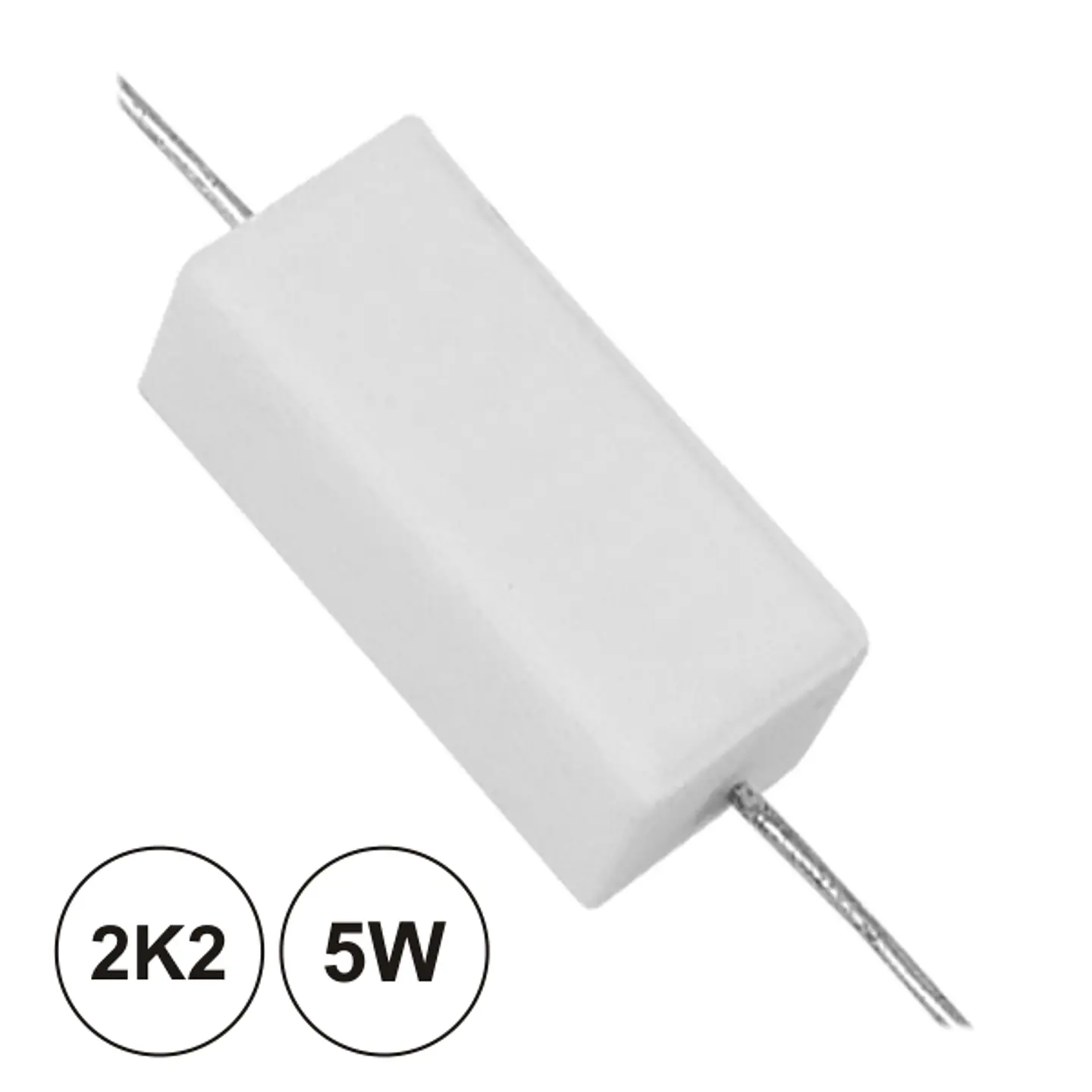 RESISTÊNCIA BOBINADA 2K2 5W 1