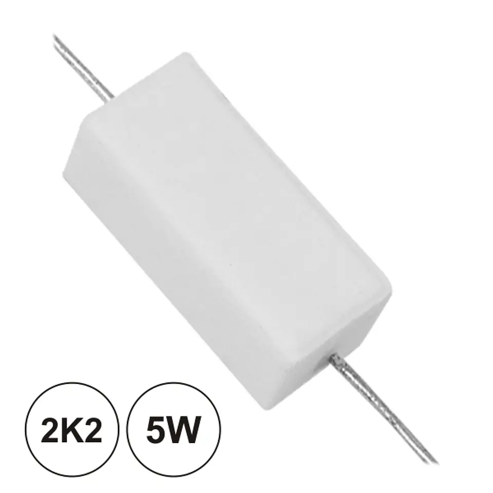 RESISTÊNCIA BOBINADA 2K2 5W 1
