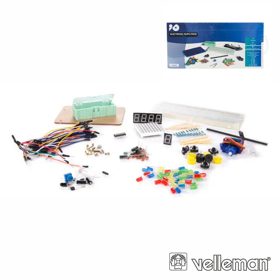 PACK COMPONENTES ELETRÓNICOS P/ ARDUÍNO VELLEMAN 1