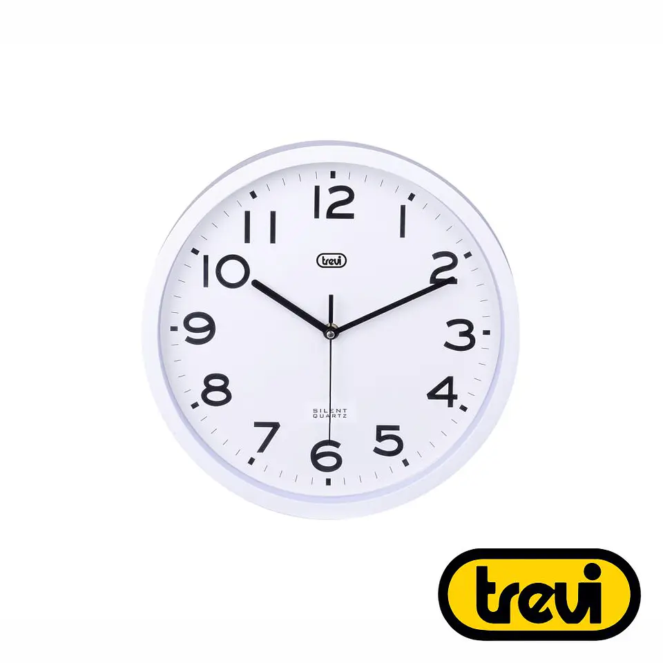 Relógio De Parede Redondo Branco Ø30cm TREVI 1