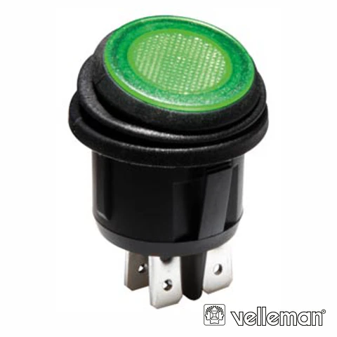 INTERRUPTOR BASCULANTE C/ LUZ LED 16A-12V DPST ON-OFF