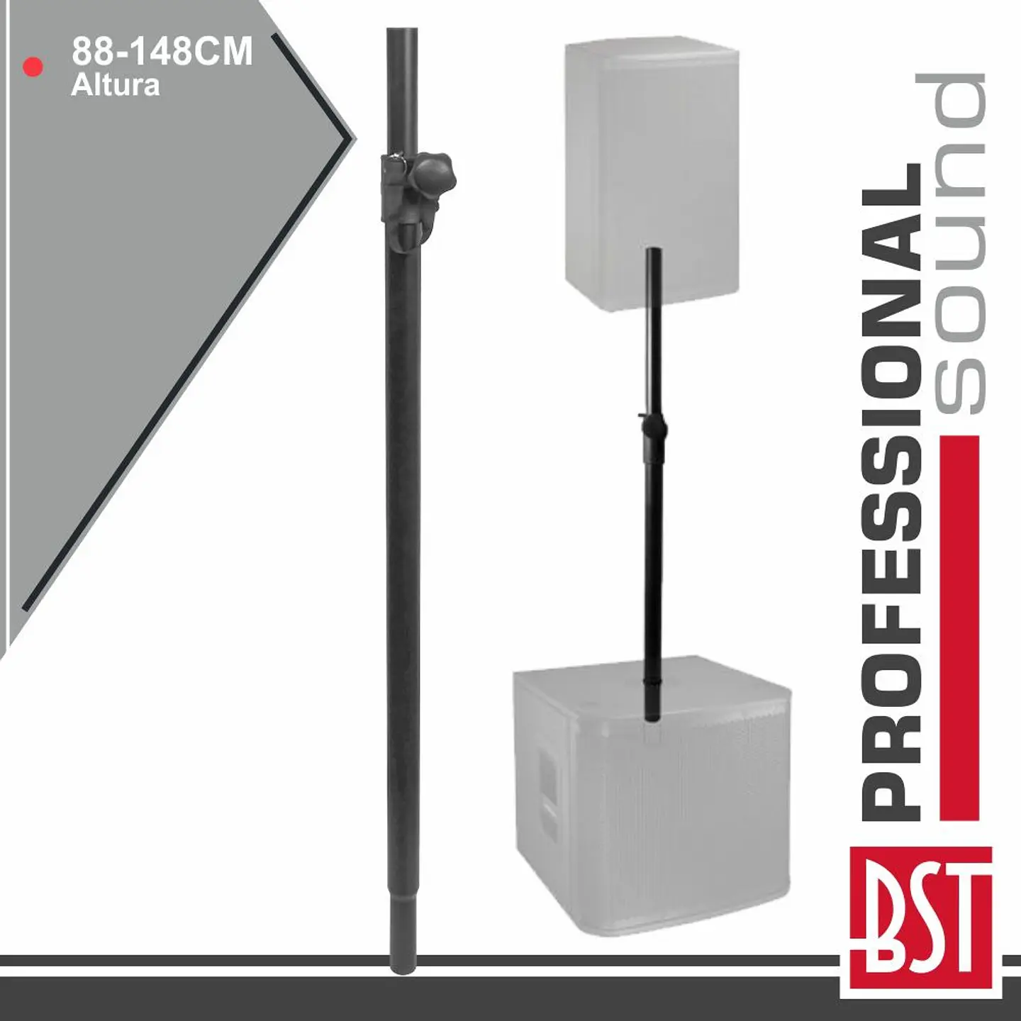 BARRA EXTENSÍVEL P/ COLUNA 35MM 88-148CM 50KG BST 1