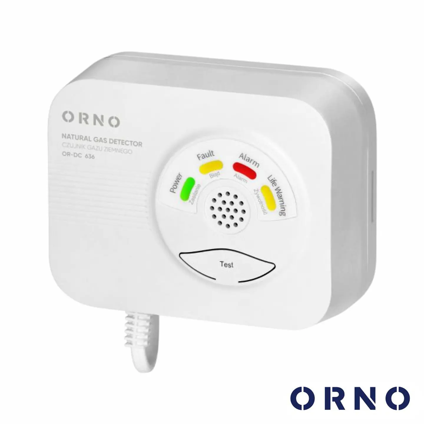 Detetor De Gás Natural 230VAC C/ Alarme ORNO 1