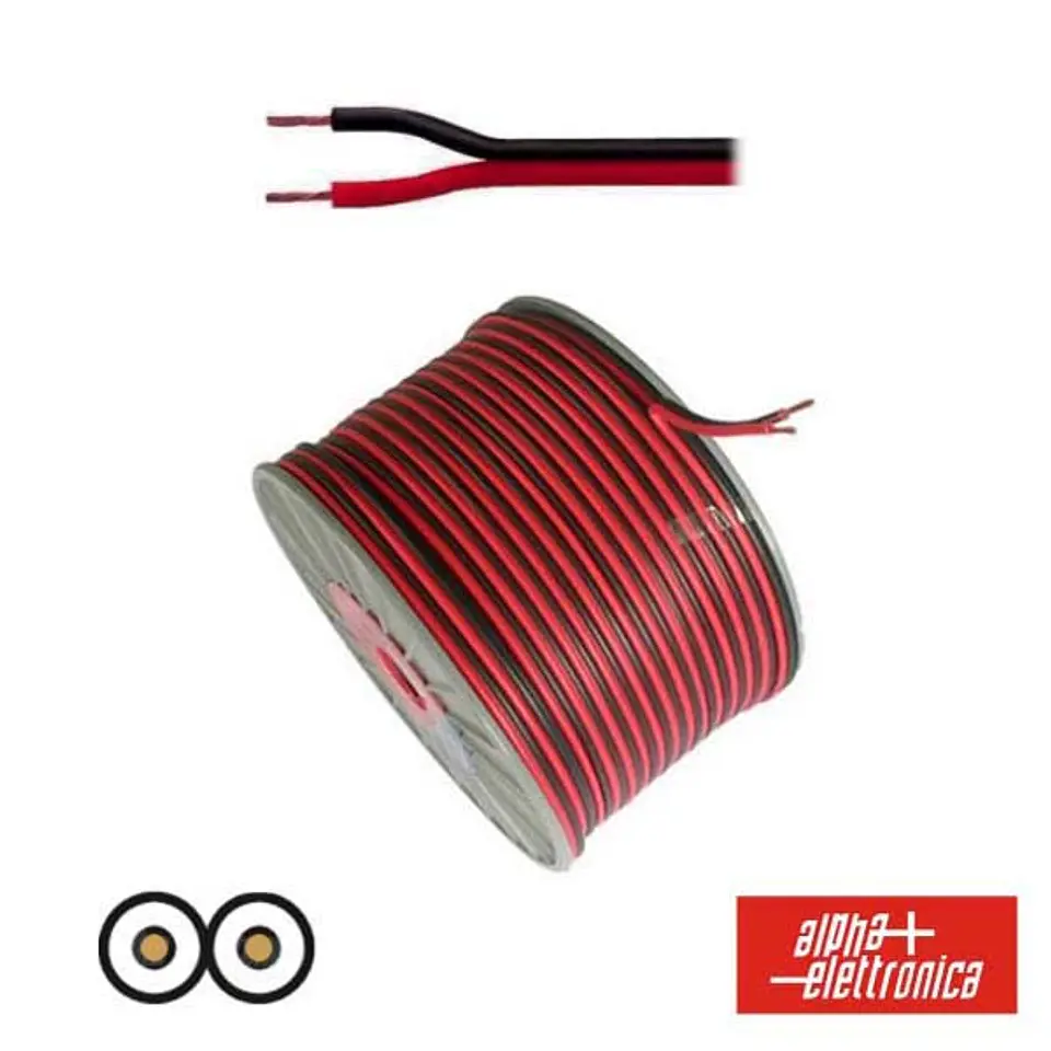 CABO COLUNA 2X1.50MM PRETO/VERMELHO 1