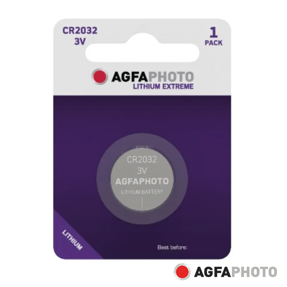 Pilha Lithium Botão CR2032 3V 1x Blister AGFAPHOTO 1