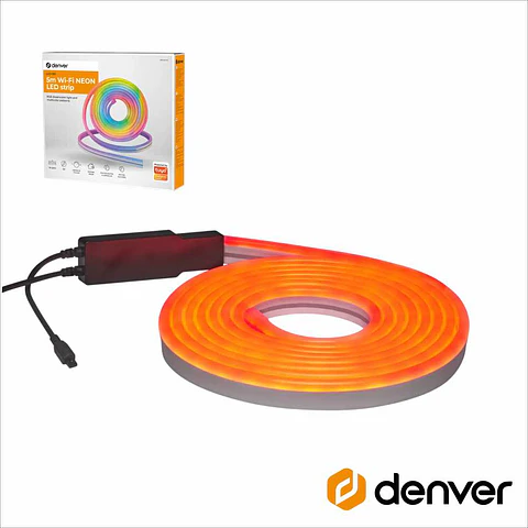 Kit Fita 300 LEDS RGBW WiFi 12V 5m IP44 Efeito Néon DENVER