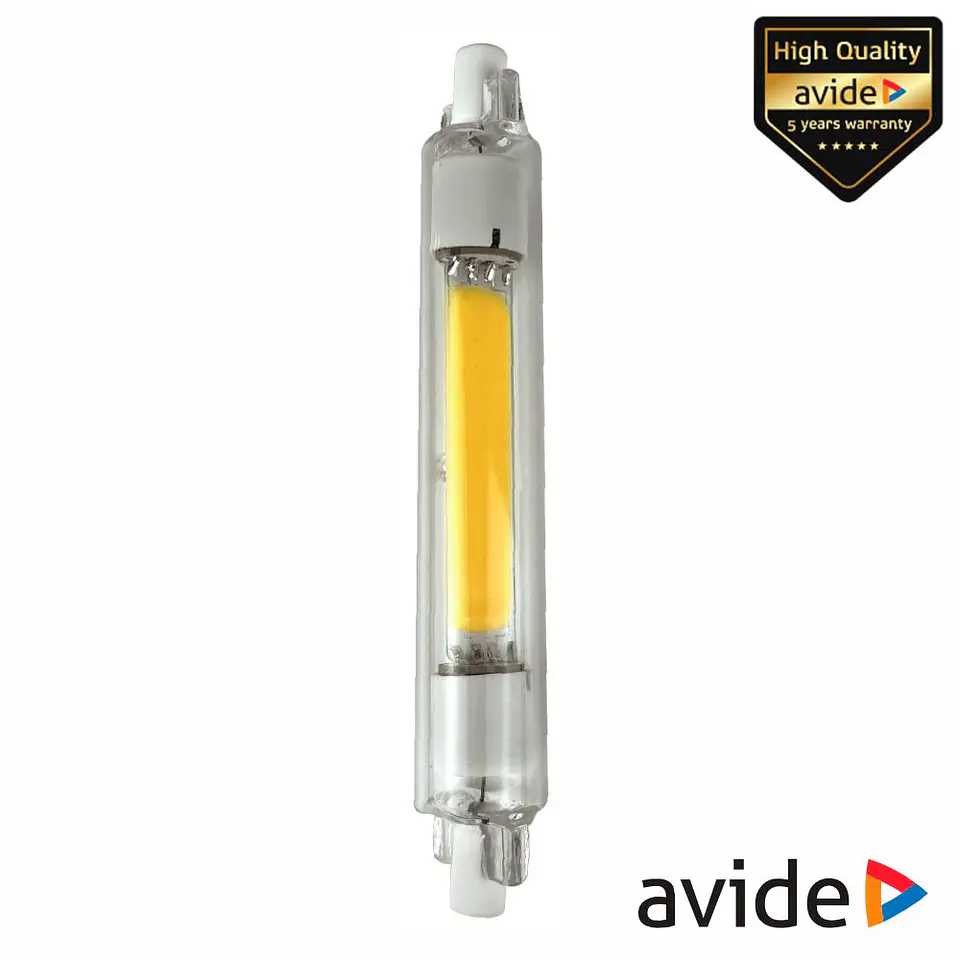 Lâmpada R7S 10W 230V LED Dimável 118mm 4000K 1000lm AVIDE 1