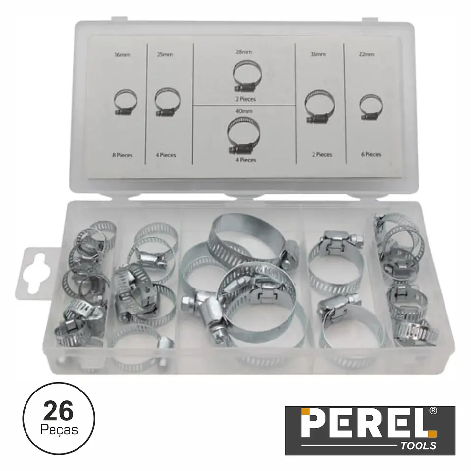 CONJUNTO BRAÇADEIRAS P/ MANGUEIRAS 26X PEREL 1