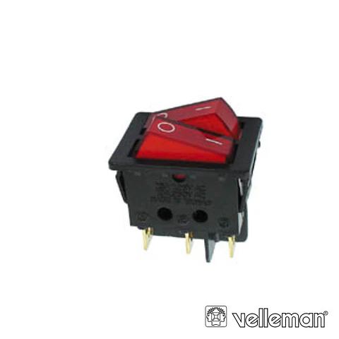 INTERRUPTOR BASCULANTE C/ LUZ 10A-250V DPST ON-OFF VELLEMAN