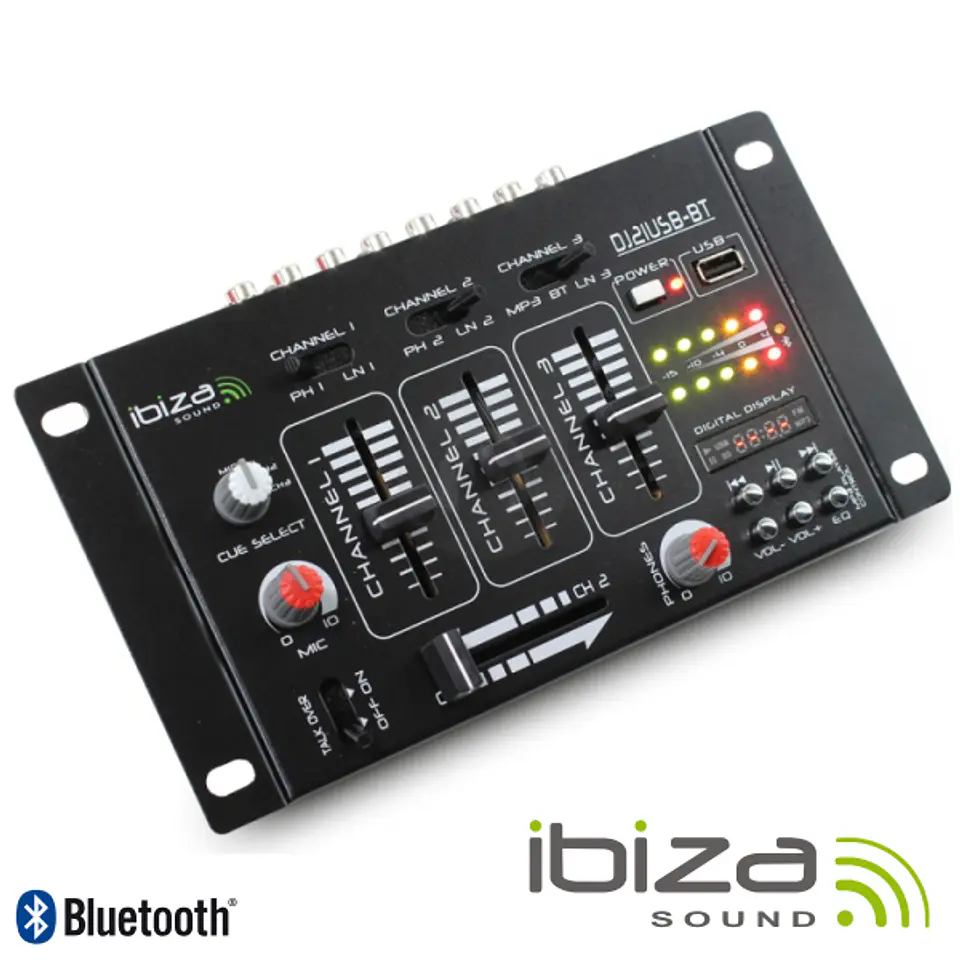 MESA DE MISTURA 4 CANAIS 7 ENTRADAS USB/BT IBIZA 1
