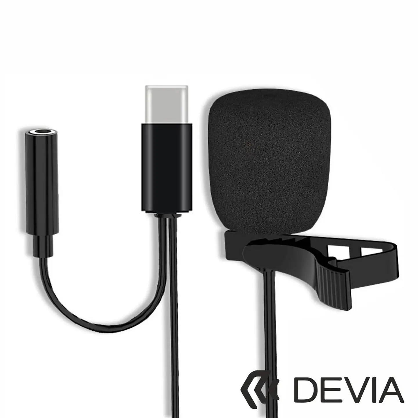 Microfone Lapela P/ Smartphone USB-C DEVIA 1