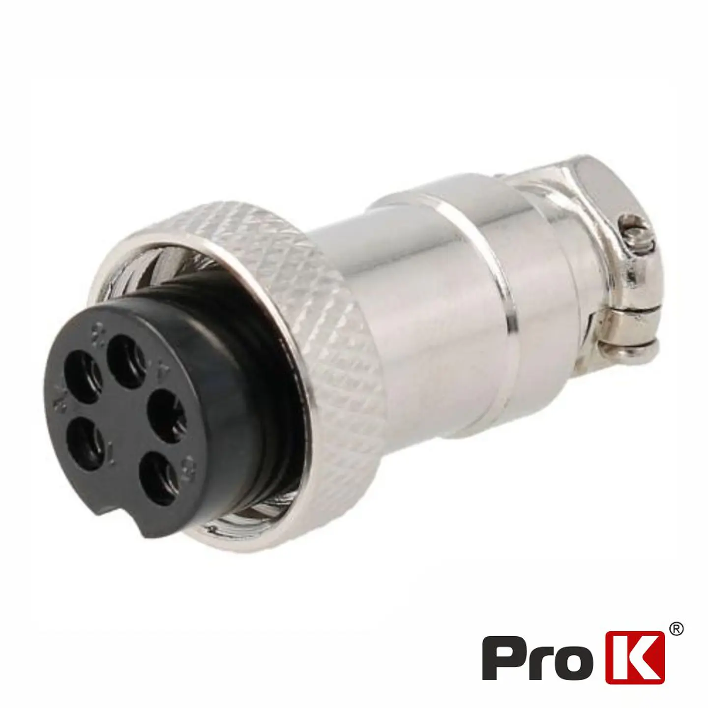 Ficha Microfone 5p Fêmea de Extensão PROK 1
