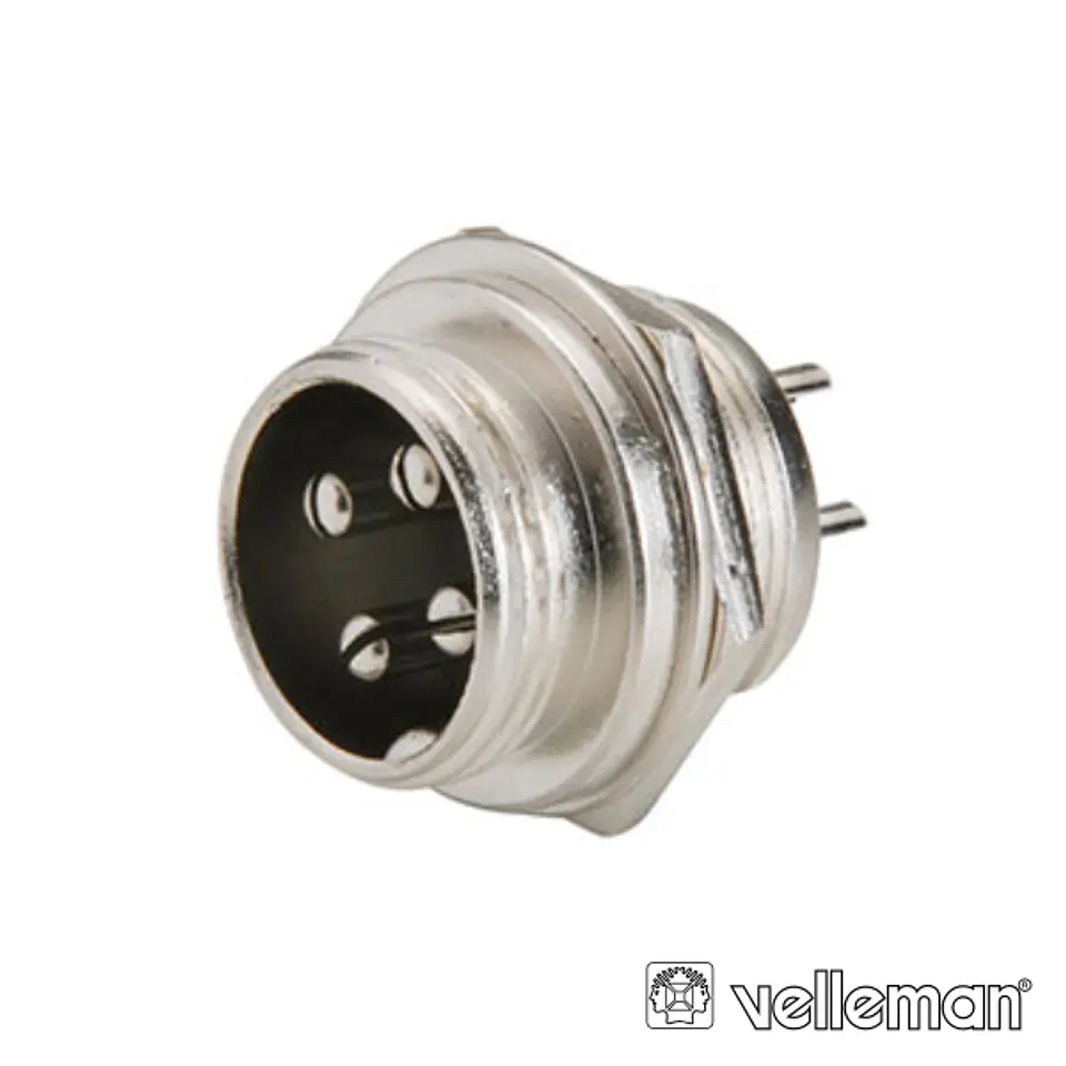 CONECTOR MACHO 4 P P/ CHASIS VELLEMAN 1