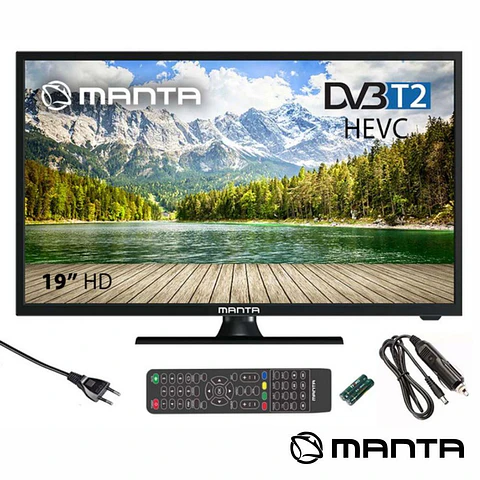 TV DLED 19" HD HDMI USB Colunas 2x3W 220V/12V MANTA