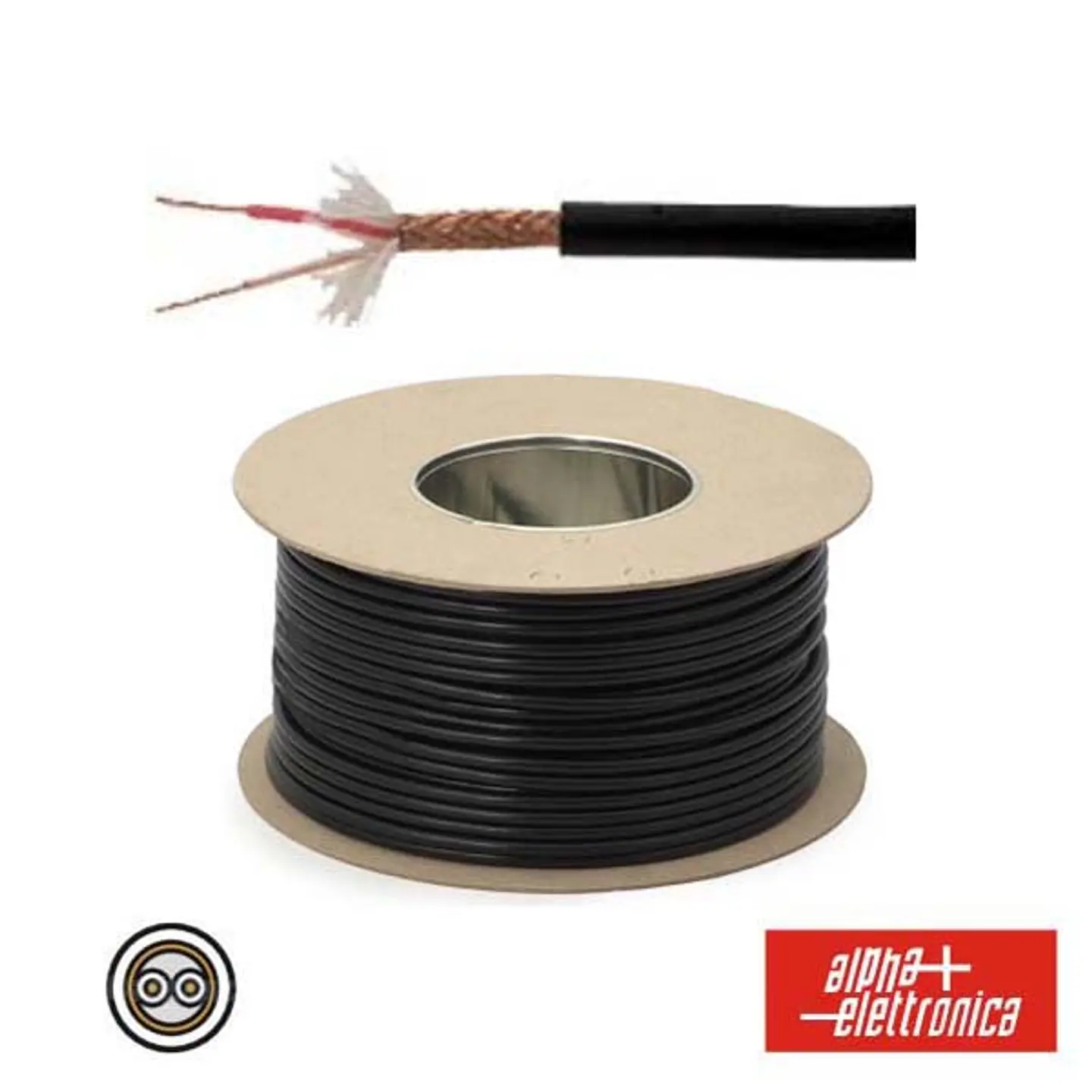CABO MICROFONE 2 CONDUTORES + MALHA 2X0.25MM Ø5.5MM PRETO 1